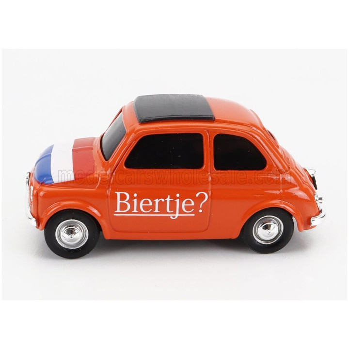 BRUMM FIAT 500 OLANDA biertje ? - T'is hier fantastisch - ORANGE 1/43
