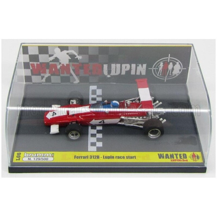 BRUMM FERRARI F1 312B N 4 LUPIN RACE START 1970 - RED WHITE 1/43