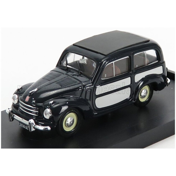 BRUMM FIAT 500C BELVEDERE CHIUSA 1951 - BLUE GREY 1/43