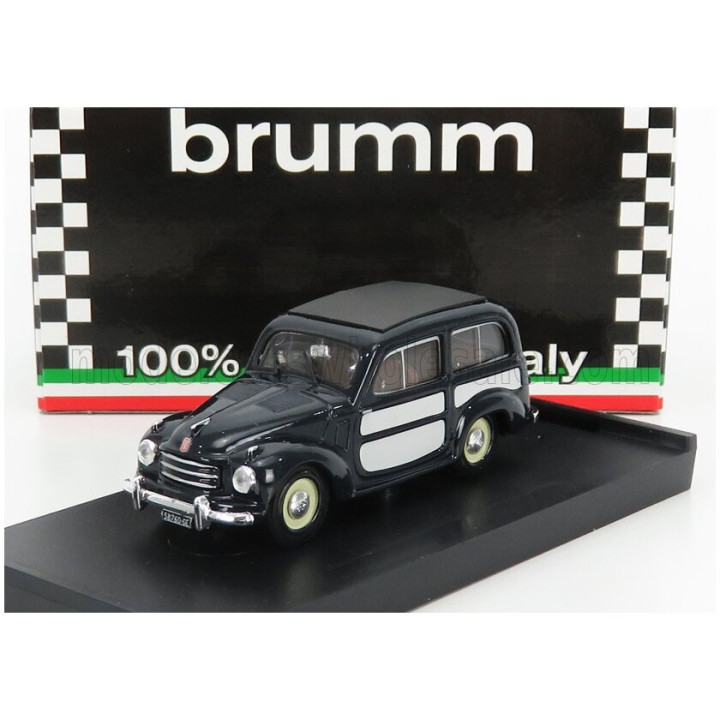 BRUMM FIAT 500C BELVEDERE CHIUSA 1951 - BLUE GREY 1/43