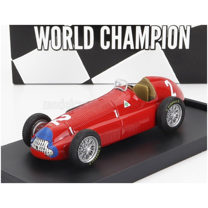 BRUMM ALFA ROMEO F1 158 N 2 WORLD CHAMPION WINNER BRITISH GP NINO FARINA 1950 - RED 1/43