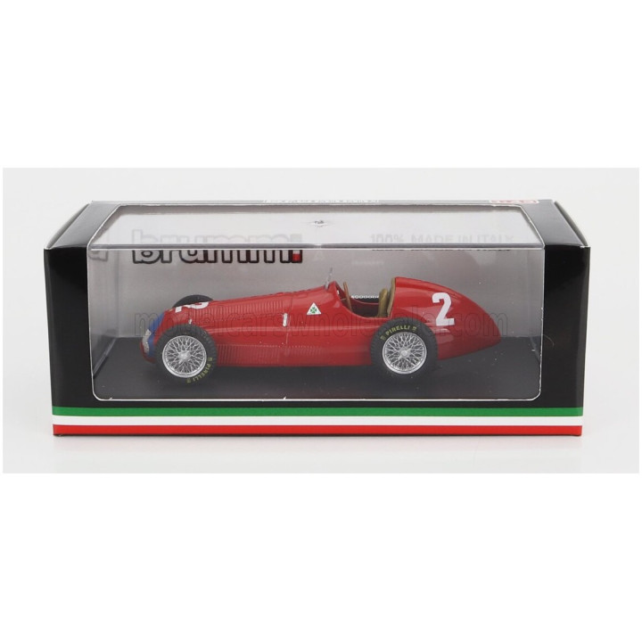BRUMM ALFA ROMEO F1 158 N 2 WORLD CHAMPION WINNER BRITISH GP NINO FARINA 1950 - RED 1/43