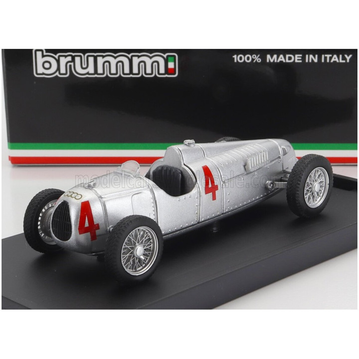 BRUMM AUTO UNION F1 TIPO C N 4 WORLD CHAMPION NURBURGRING GP 1936 BERND ROSEMAYER - SILVER 1/43