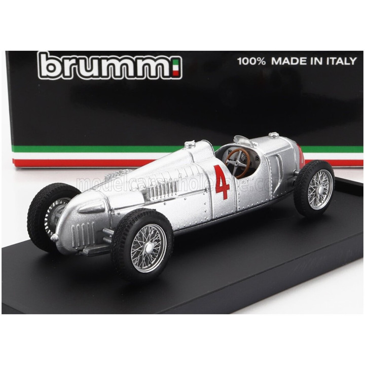 BRUMM AUTO UNION F1 TIPO C N 4 WORLD CHAMPION NURBURGRING GP 1936 BERND ROSEMAYER - SILVER 1/43