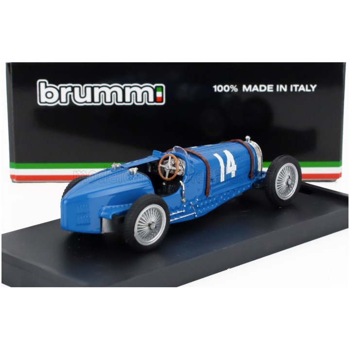 BRUMM BUGATTI F1 TIPO 59 N 14 FRANCE GP 1934 TAZIO NUVOLARI - BLUETTE 1/43