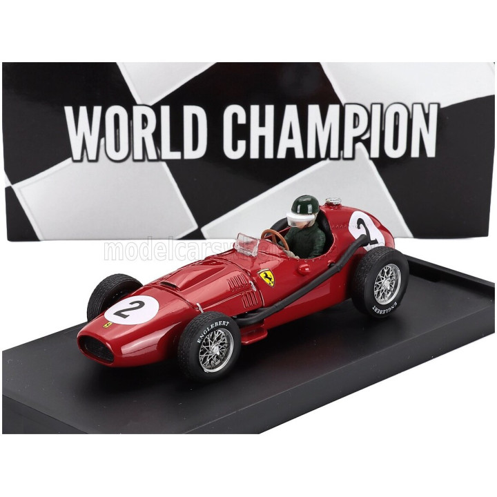 BRUMM FERRARI F1 DINO 246 N 2 WORLD CHAMPION 2nd BRITISH GP 1958 MIKE HAWTHORN - WITH DRIVER FIGURE - RED 1/43