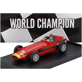 BRUMM MASERATI F1 250F N 2 WORLD CHAMPION ITALY GP 1957 JUAN MANUEL FANGIO - WITH DRIVER FIGURE - RED 1/43