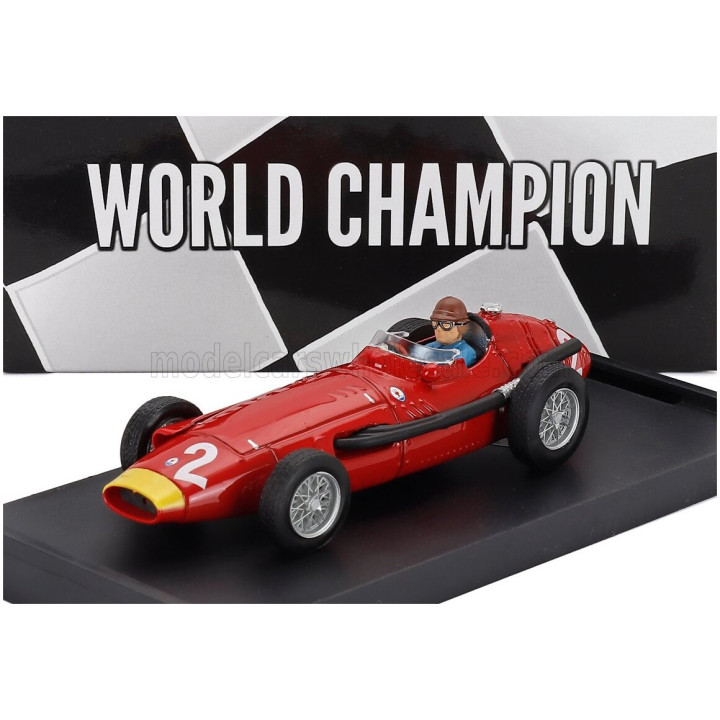 BRUMM MASERATI F1 250F N 2 WORLD CHAMPION ITALY GP 1957 JUAN MANUEL FANGIO - WITH DRIVER FIGURE - RED 1/43