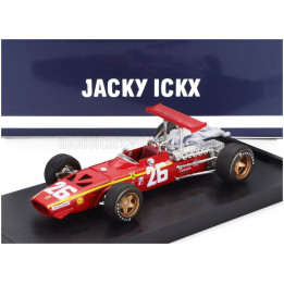BRUMM FERRARI F1 312 N 26 WINNER FRANCE GP 1968 JACKY ICKX - RED WHITE 1/43