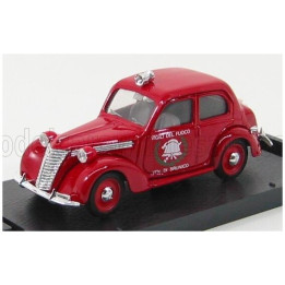 BRUMM FIAT 1100 E VIGILI DEL FUOCO DI BRUNICO 1947 - FIRE ENGINE - RED 1/43
