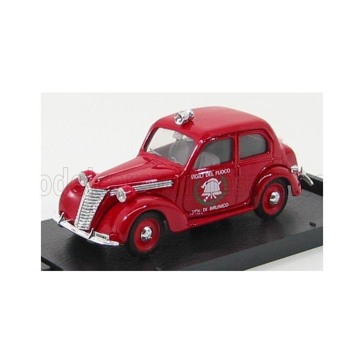 BRUMM FIAT 1100 E VIGILI DEL FUOCO DI BRUNICO 1947 - FIRE ENGINE - RED 1/43
