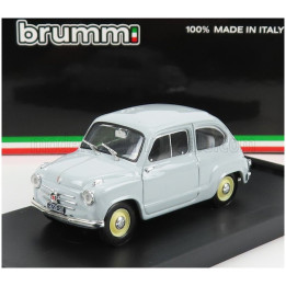 BRUMM FIAT 600 BERLINA 1-SERIES 1955 - GRIGIO PERLA - LIGHT GREY 1/43