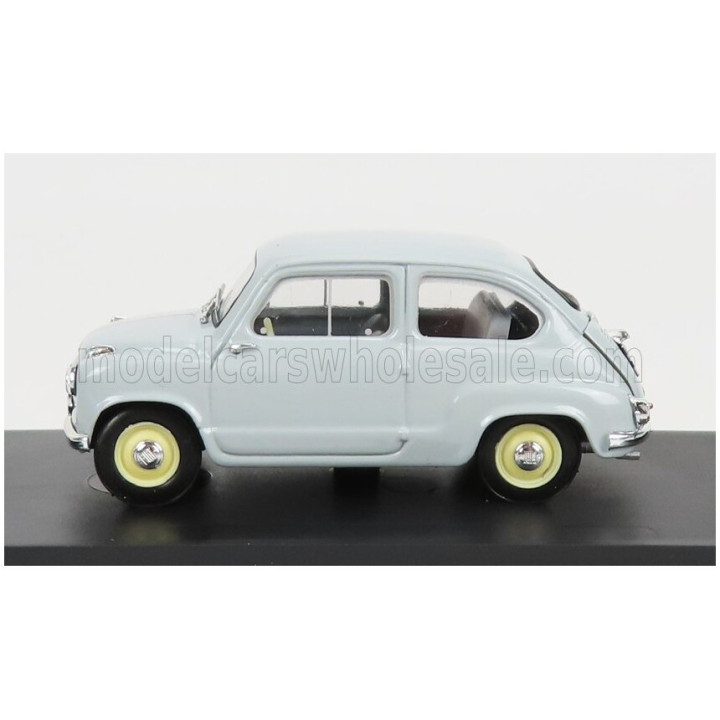 BRUMM FIAT 600 BERLINA 1-SERIES 1955 - GRIGIO PERLA - LIGHT GREY 1/43