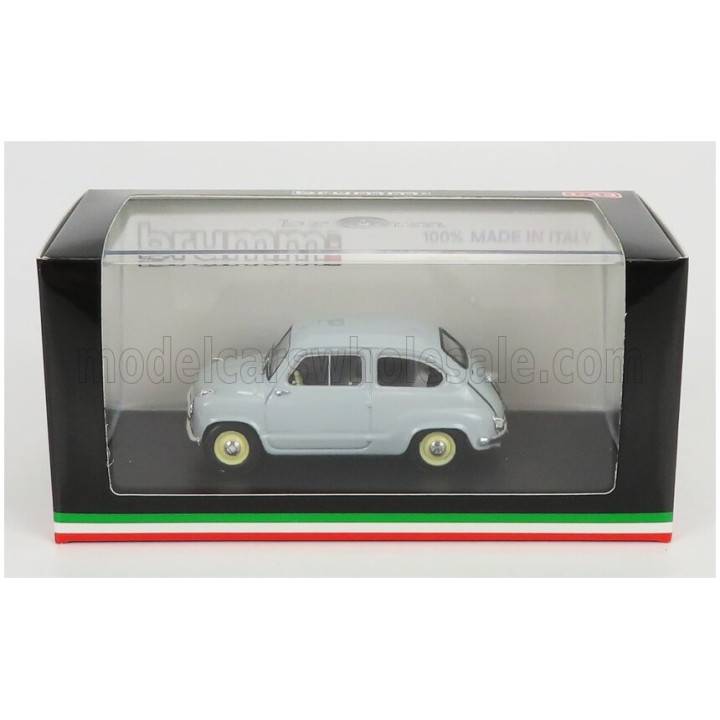 BRUMM FIAT 600 BERLINA 1-SERIES 1955 - GRIGIO PERLA - LIGHT GREY 1/43