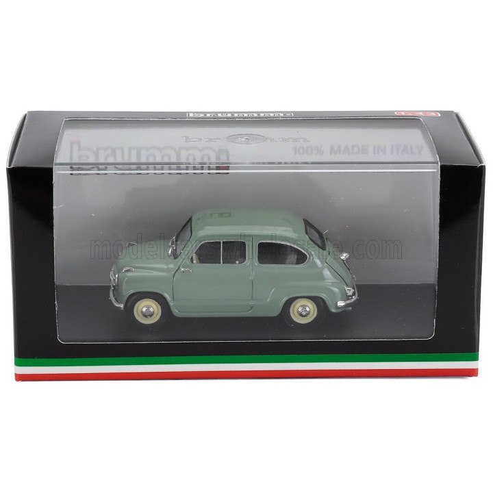 BRUMM FIAT 600 BERLINA 1-SERIES 1955 - VERDE CHIARO - GREEN 1/43