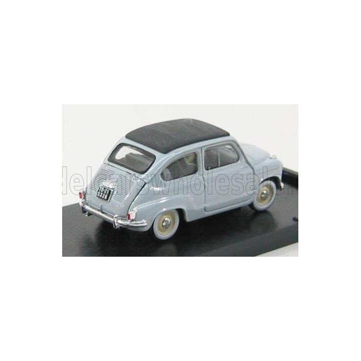 BRUMM FIAT 600 1956 TETTO CHIUSO - CLOSED ROOF - GRIGIO PERLA 1/43