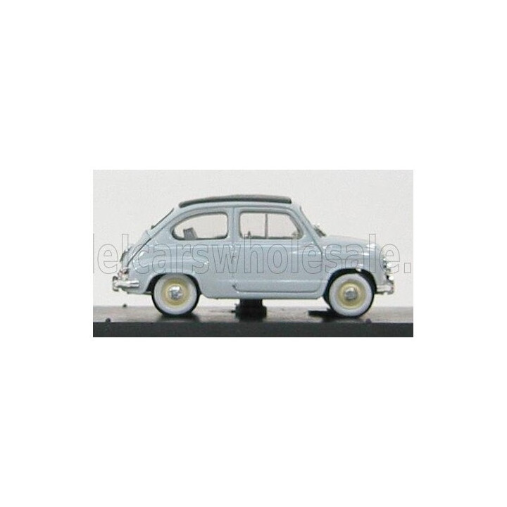 BRUMM FIAT 600 1956 TETTO CHIUSO - CLOSED ROOF - GRIGIO PERLA 1/43