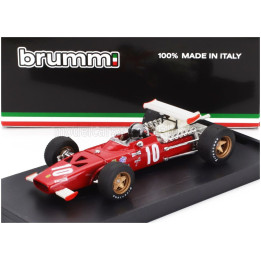 BRUMM FERRARI F1 312 N 10 ITALY GP 1969 PEDRO RODRIGUEZ - WITH DRIVER FIGURE - RED WHITE 1/43