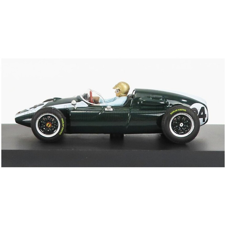 BRUMM COOPER F1 T51 CLIMAX N 24 WINNER MONACO GP JACK BRABHAM 1959 WORLD CHAMPION - WITH DRIVER FIGURE - GREEN WHITE 1/43