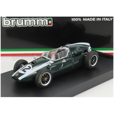 BRUMM COOPER F1 T51 CLIMAX N 12 WINNER BRITISH GP JACK BRABHAM 1959 WORLD CHAMPION - GREEN WHITE 1/43