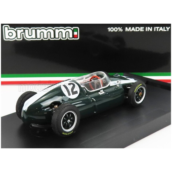 BRUMM COOPER F1 T51 CLIMAX N 12 WINNER BRITISH GP JACK BRABHAM 1959 WORLD CHAMPION - GREEN WHITE 1/43