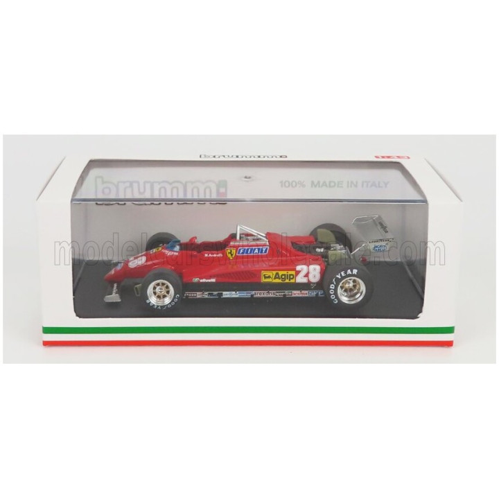 BRUMM FERRARI F1 126C2 N 28 3rd ITALY GP 1982 MARIO ANDRETTI - RED 1/43