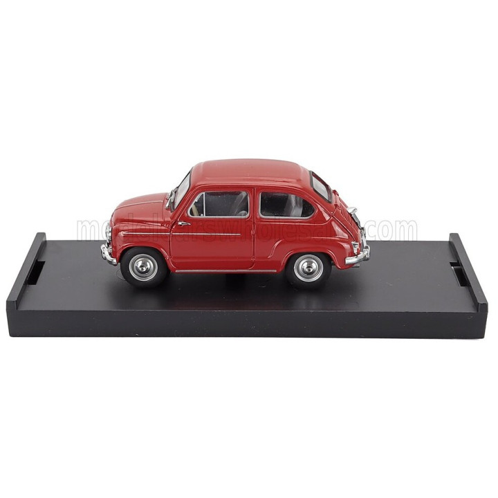 BRUMM FIAT 600D BERLINA 1960 - ROSSO CORALLO - RED 1/43