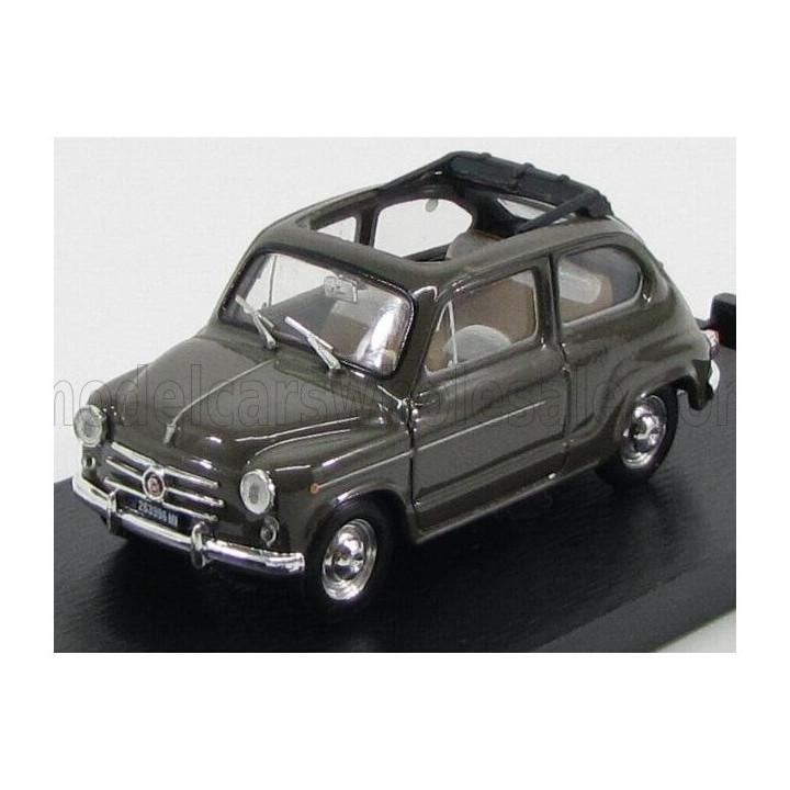 BRUMM FIAT 600D TRASFORMABILE APERTA 1960 - BEIGE 538 1/43