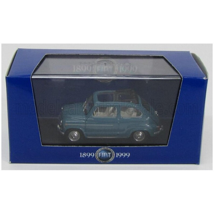 BRUMM FIAT 600D TRASFORMABILE APERTA 1960 - BLUE 404 1/43