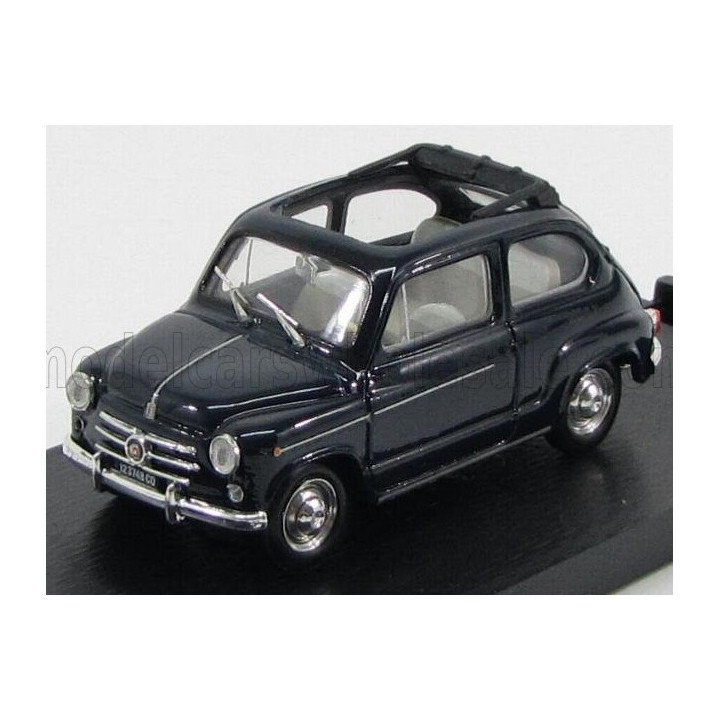 BRUMM FIAT 600D TRASFORMABILE APERTA 1960 - BLUE SCURO 456 1/43