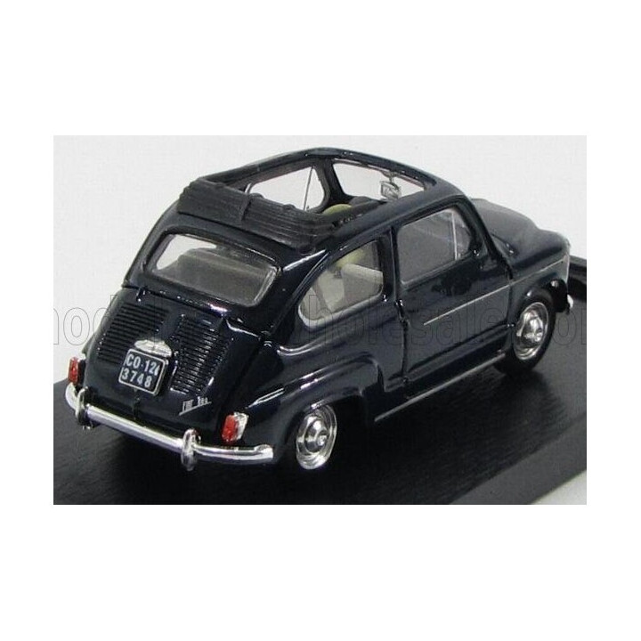 BRUMM FIAT 600D TRASFORMABILE APERTA 1960 - BLUE SCURO 456 1/43