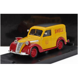 BRUMM FIAT 1100 E VAN SHELL - SCUDERIA FERRARI GP MONZA 1958 - YELLOW RED 1/43