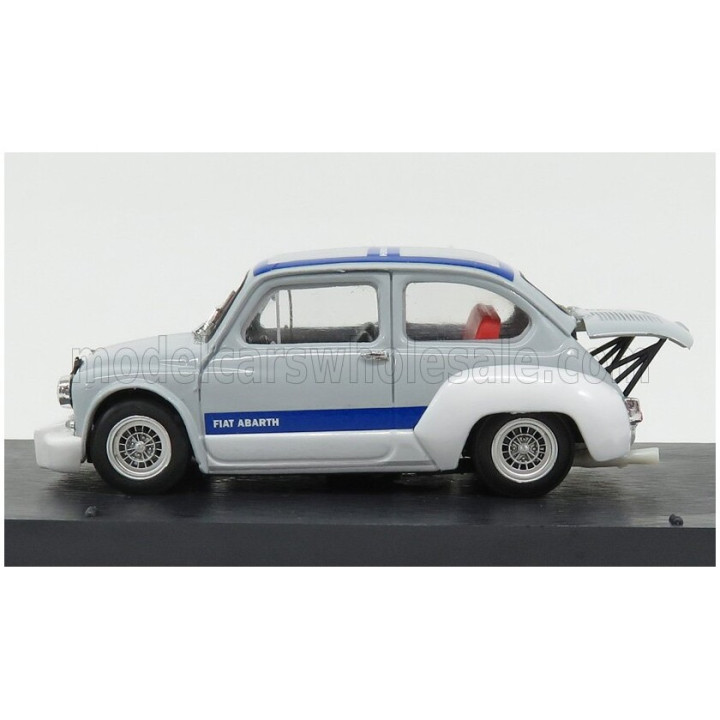 BRUMM FIAT 600 ABARTH 1000 Gr.2 PRESENTAZIONE UFFICIALE 1970 - GREY WHITE BLUE 1/43