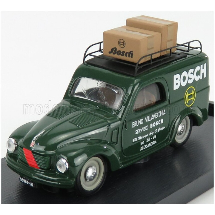 BRUMM FIAT 500C VAN BOSCH ALESSANDRIA 1950 - GREEN 1/43