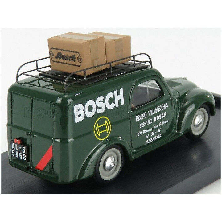 BRUMM FIAT 500C VAN BOSCH ALESSANDRIA 1950 - GREEN 1/43