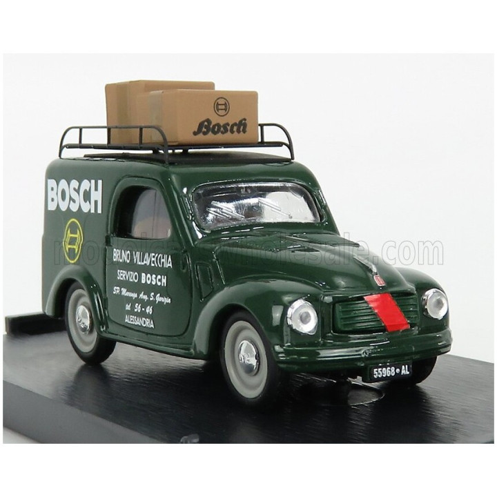BRUMM FIAT 500C VAN BOSCH ALESSANDRIA 1950 - GREEN 1/43