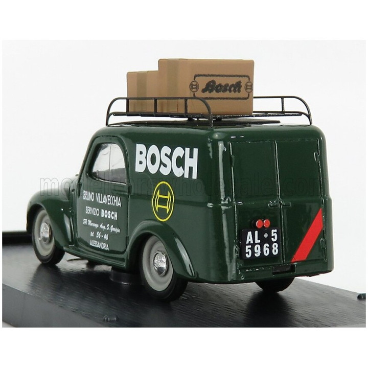 BRUMM FIAT 500C VAN BOSCH ALESSANDRIA 1950 - GREEN 1/43