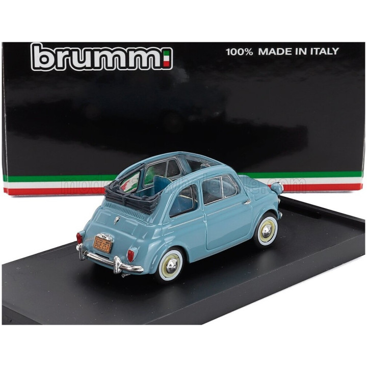 BRUMM FIAT 500 AMERICA APERTA OPEN 1958 - CELESTE CHIARO - LIGHT BLUE 1/43