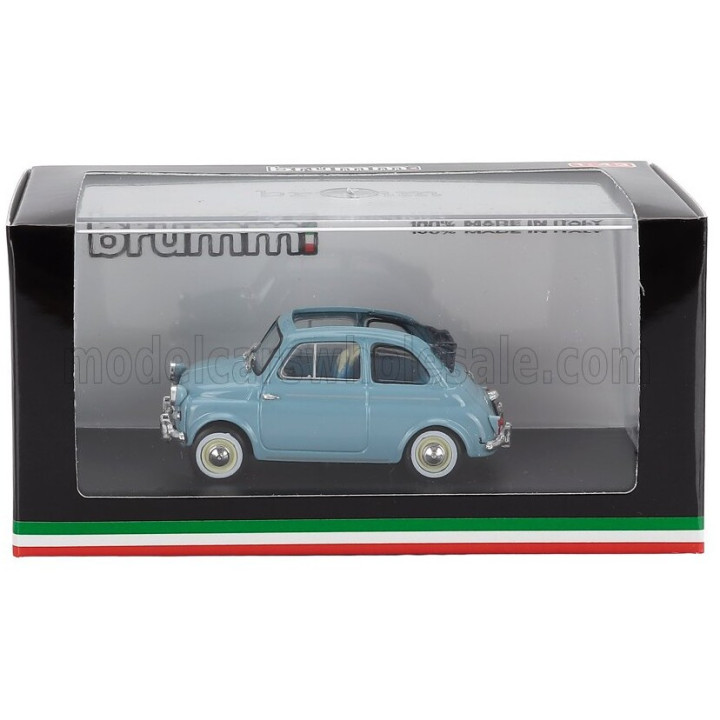 BRUMM FIAT 500 AMERICA APERTA OPEN 1958 - CELESTE CHIARO - LIGHT BLUE 1/43