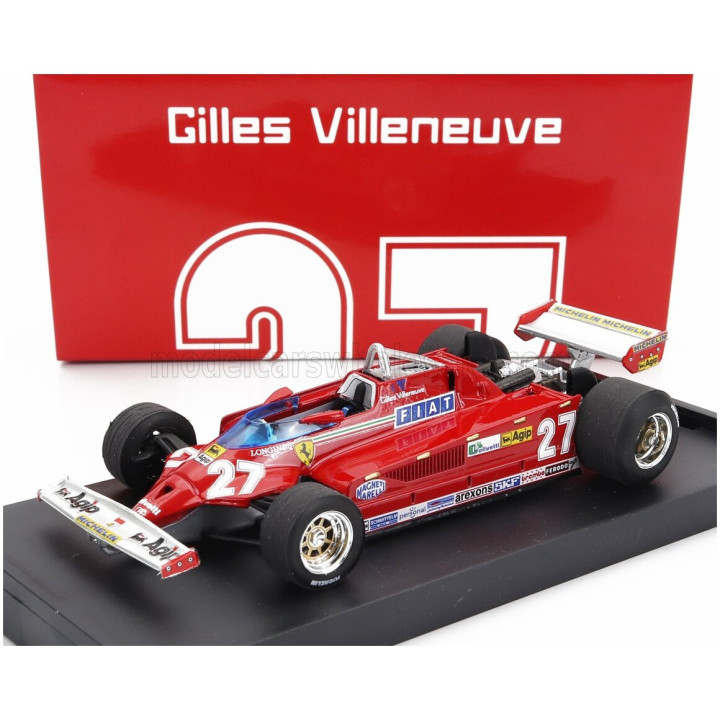 BRUMM FERRARI F1 126CK TURBO N 27 ITALY GP 1981 GILLES VILLENEUVE - RED 1/43