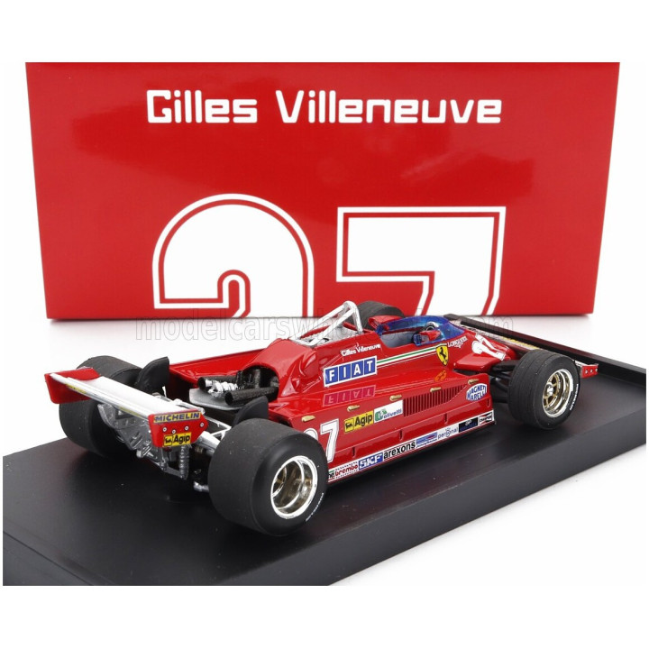 BRUMM FERRARI F1 126CK TURBO N 27 ITALY GP 1981 GILLES VILLENEUVE - RED 1/43