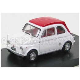 BRUMM FIAT 500 595SS ABARTH 1964 - WHITE RED 1/43