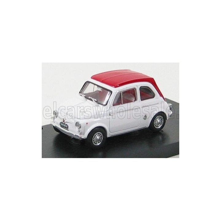 BRUMM FIAT 500 595SS ABARTH 1964 - WHITE RED 1/43