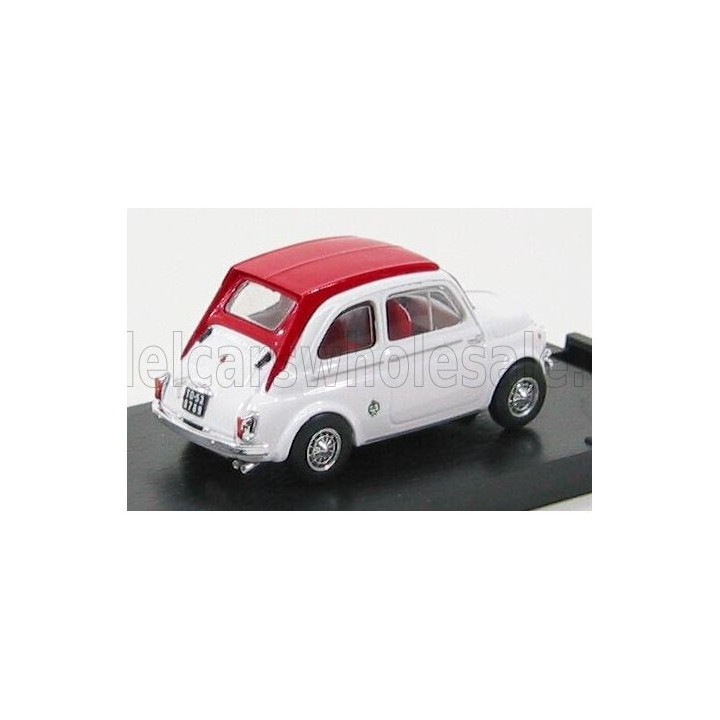 BRUMM FIAT 500 595SS ABARTH 1964 - WHITE RED 1/43