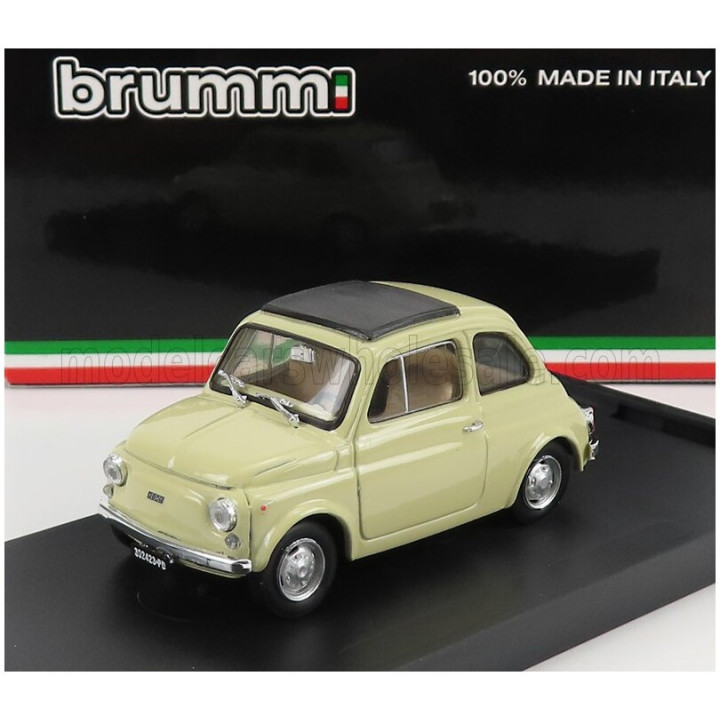 BRUMM FIAT 500R TETTO CHIUSO - CLOSED 1972 - AVORIO ANTICO 1/43