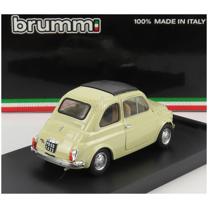 BRUMM FIAT 500R TETTO CHIUSO - CLOSED 1972 - AVORIO ANTICO 1/43