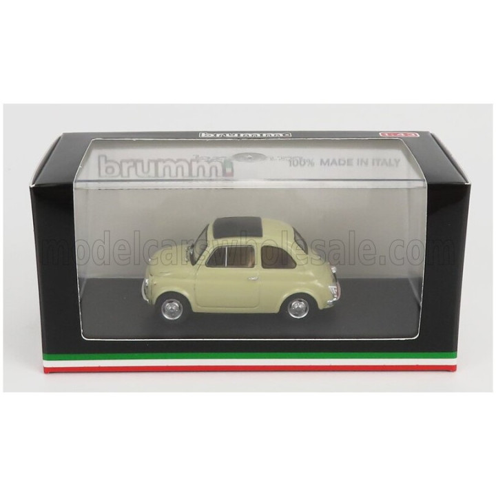 BRUMM FIAT 500R TETTO CHIUSO - CLOSED 1972 - AVORIO ANTICO 1/43