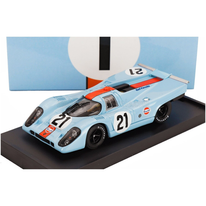 BRUMM PORSCHE 917K 4.9L TEAM JOHN WYER AUTOMOTIVE ENGINEERING N 21 24h LE MANS 1970 PEDRO RODRIGUEZ - LEO KINNUNEN - LIGHT BLUE