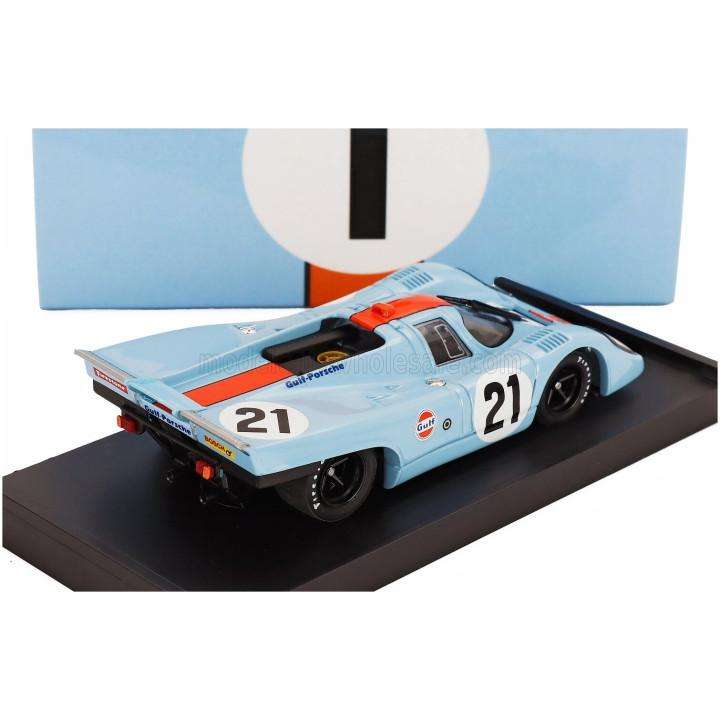 BRUMM PORSCHE 917K 4.9L TEAM JOHN WYER AUTOMOTIVE ENGINEERING N 21 24h LE MANS 1970 PEDRO RODRIGUEZ - LEO KINNUNEN - LIGHT BLUE