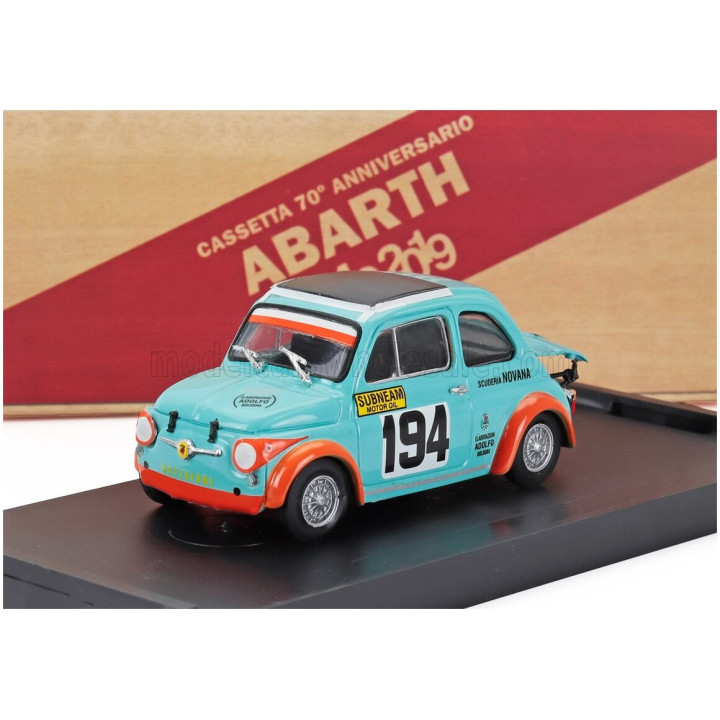 BRUMM FIAT ABARTH 500 595SS SCUDERIA NOVANA N 194 RALLY PIEVE SANTO STEFANO PASSO DELLO SPINO 1971 VINCENZO GATTAFONI - LIGHT